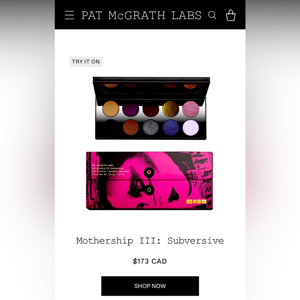 Pat McGrath Labs Mothership III: Subversive Eyeshadow Palette